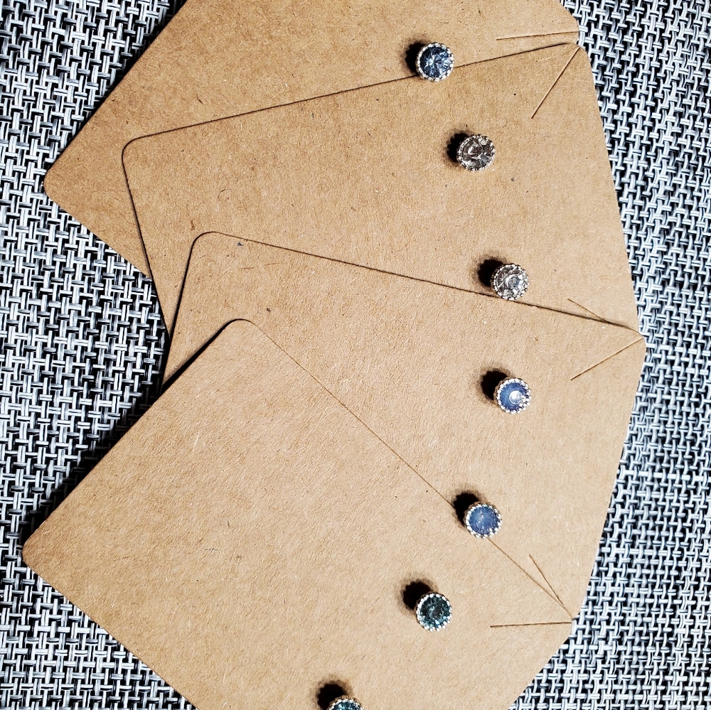 Simulated crystal stud earrings